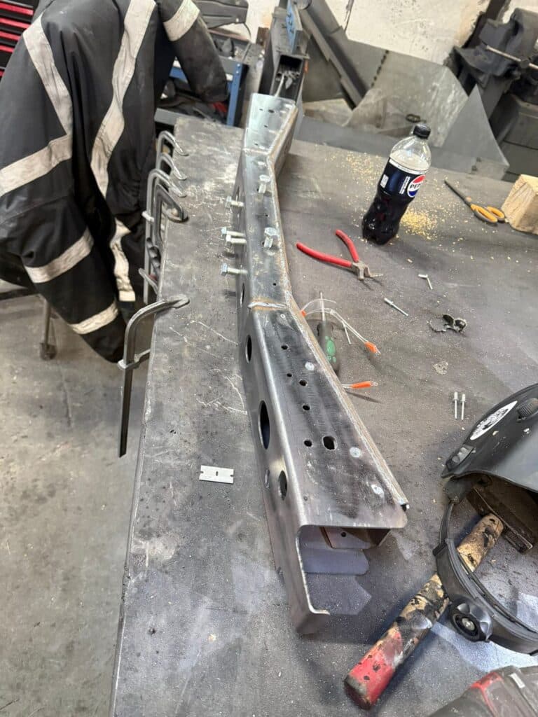 CNC-cut chassis repair section fabricated in-house by Chassis Solutions